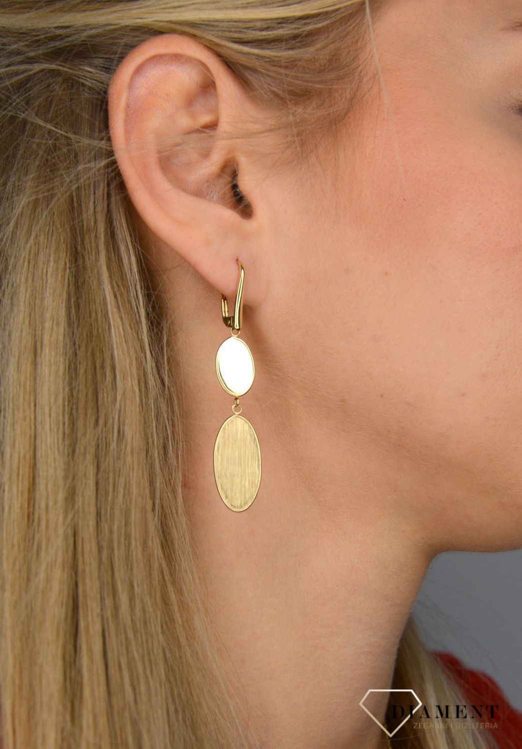 Złote kolczyki 585 długie gładkie owale KS1 AG 100 0961.jpg